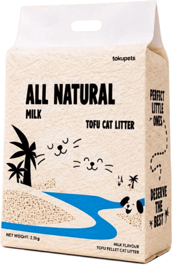 Tokupets All Natural Milk tofu cat litter — 2.5kg compact pack